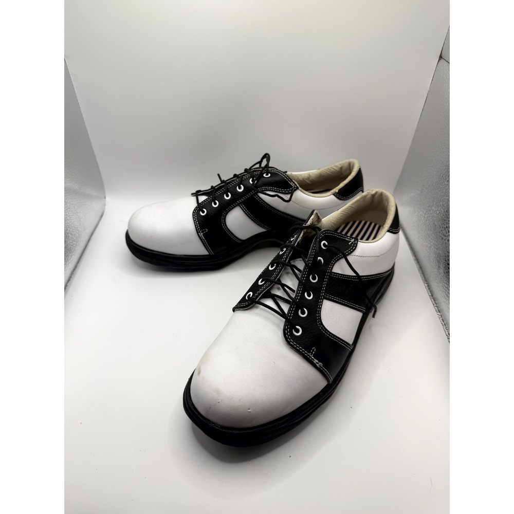 FootJoy Contour Series 94102 Womens 9 Sneaker White Leather Spike Golf Shoes‎